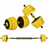 Soozier Dumbbell & Barbell Adjustable Set 66lbs Plate Bar Clamp Rod for Strength Training