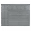 Eileen Space-saving Murphy Wall Bed With Cabinets, Queen Size, Grey