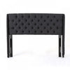Hansen Upholstered Wingback Headboard With Button Tufting,king Size,black