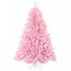 Homcom 5' Artificial Christmas Tree With Auto Open, Wide Shape, Pink