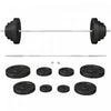 Soozier 154 lbs Barbell Weight Set, Adjustable Weights for Home Gym
