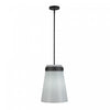 Dahlia 1 Light Pendant 12\", Black