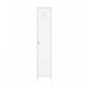 Naomi Modern 15\" Metal Storage Cabinet in White Armoire