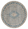 Lucia Traditional 5'0\" x 5'0\" Area Rug in Blue Indoor Area Rug