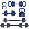 Soozier 6-in-1 Adjustable Dumbbell Set, 44lbs Free Weights Set, Blue