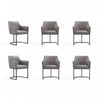 Serena Modern 6-Piece Dining Set in Taupe
