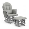 Storkcraft Hoop Glider and Ottoman - Pebble Gray/Light Gray