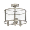 Salerno 3 Light Semi-flush mount Ceiling Light, Onyx, 13\"D Lamp