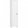 HOMCOM 67\" Kitchen Pantry, Storage Cabinet with Barn Door, White
