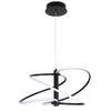 Dainolite Romy LED Pendant 36w Matte Black White Silicone Diffuser Lamp