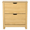 HOMCOM Narrow Shoe Cabinet for Entryway w/ 2 Flip Drawers Adjustable Shelf
