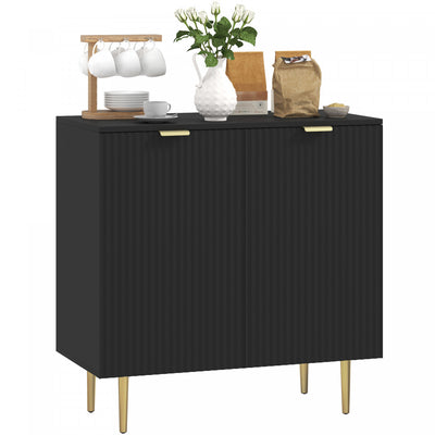 HOMCOM Sideboard Buffet Cabinet with Adjustable Shelves, Black