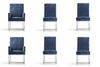 Element Modern 6-Piece Dining Chair Set in Blue