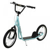 Aosom Youth Scooter Street Kick Scooter For Teens Kids Ride On Toy W/ 16'' Inflatable Wheel Dual Brakes For 5+ Year Old Blue