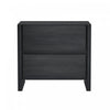 Linda Modern 24\" Nightstand in Charcoal Gray (2-Drawer)