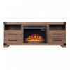 Richmond Industrial Traditional 2-Piece Electric Fireplace in Black and Brown