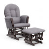 Storkcraft Hoop Glider and Ottoman - Espresso/Gray Swirl