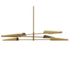 Dainolite Cassie 6 Light 3tier Chandelier Aged Brass Lamp
