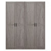 Hopkins Modern 2-Piece Wardrobe Closet in Gray Armoire