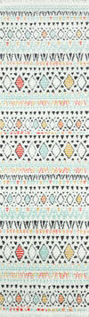Kaia Contemporary 2'3\" x Runner Rug in Multi Indoor Area Rug