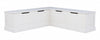 Tobin Backless Corner Nook Dining Bench - White