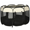 Pawhut Foldable Pet Playpen For Indoor/outdoor Use, Portable Exercise Pen Kennel With Storage Pocket, Carrying Bag, For Small Dogs, Cats, Rabbits, Guinea Pigs, Φ43.3\" X 27.6\"