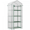 Outsunny 28\" X 20\" X 63\" Portable Greenhouse With 4 Tier Shelves Outdoor Hot House Plant Flower Greenhouse, Steel Frame, Pe Cover, White