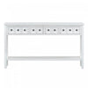 Michael Solid Wood Console Table For Entryway With Storage Drawers And Bottom Shelf - White