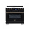 Forno Maximus 36 Inch Induction Range, Black, 5.36 cu.ft. - FFSIN0968-36BLK Electric Range