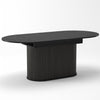 Noah Extendable Oval Dining Table with Striped Legs,Black
