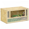 PawHut 34 Gallon Reptile Terrarium, 31.5\" x 16\" x 16\" Reptile Tank with Sliding Door, Jumping Spider Enclosure for Chameleon, Lizard, Snake, Frog, Turtle