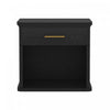 Clifford Traditional Nightstand in Black (1-Drawer)