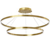 Dainolite Circulo Chandelier 97w Aged Brass Finish White Acrylic Diffuser Lamp