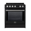 Forno Leonardo Espresso 30\" Slide-In Induction Range, Black -FFSIN0982-30BLK