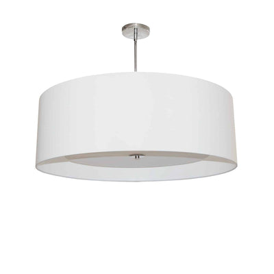 Dainolite Helena 4 Light Pendant 22" Dia Polished Chrome Finish White Shade White Diffuser Lamp|Luminaire suspendu Helena de Dainolite de 22 po de diamètre avec abat-jour blanc qui diffuse la lumière, fini chromé poli et 4 ampoules