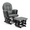 Storkcraft Hoop Glider and Ottoman - Black/Gray