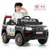 Honeyjoy Kids Ride On Police Car 12v 7a Battery Powered Cop Car With Remote Control Black