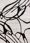 Emmett Grey Black Drizzle Swirl Rug, 7'10\" x 10'6\" Indoor Area Rug