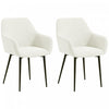HOMCOM Dining Chairs Set of 2, Upholstered Kitchen Chairs with Backrest