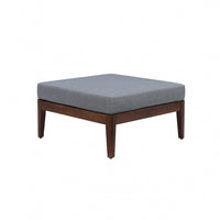 Summerlyn Fabric Indoor/Outdoor Patio Ottoman - Walnut