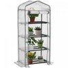 Outsunny Portable Greenhouse with 4 Tier Shelves, Outdoor Hot House, White