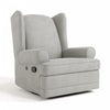 Storkcraft Serenity Wingback Upholstered Recliner Glider - Steel