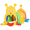 Qaba Caterpillar Play Tunnels, Kids Tunnel For Toddlers To Crawl Through Climbing Toy Indoor & Outdoor Play Structure For 3-6 Years Old, 72.8\" X 39.4\" X 41.3\"