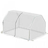 Outsunny 39\" X 28\" X 24\" Portable Mini Greenhouse Pe Grow House With Zipper Door Gardening Plant Cover Steel Frame