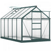 Outsunny 10.2' X 6.3' X 6.6' Clear Polycarbonate Greenhouse Large Walk-in Green House Garden Plants Grow Galvanized Base Aluminium Frame W/ Slide Door