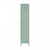 Naomi Modern 15\" Metal Storage Cabinet in Sage Green Armoire