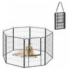 PawHut 8 Panels Dog Playpen, Portable Heavy Duty Pet Fence with Door & Strap, 39.5\"H, for Indoor Outdoor Backyard Garden, Foldable Puppy Pet Pen for Large Dogs