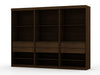 Mulberry Contemporary Modern 36\" Wardrobe Closet in Chestnut Brown - Set of 3