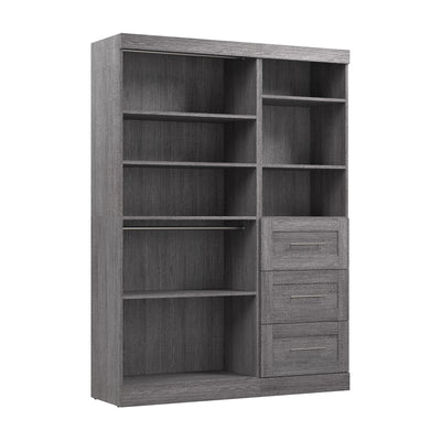 Bestar Pur 61 W Closet Organizer System - Bark Grey|Système d’organisateur de garde-robe Pur de Bestar de 61 po (L) - gris écorce