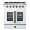 Forno Galiano 30\" White Gas Range, 4.32 cu.ft- FFSGS6444-30WHT